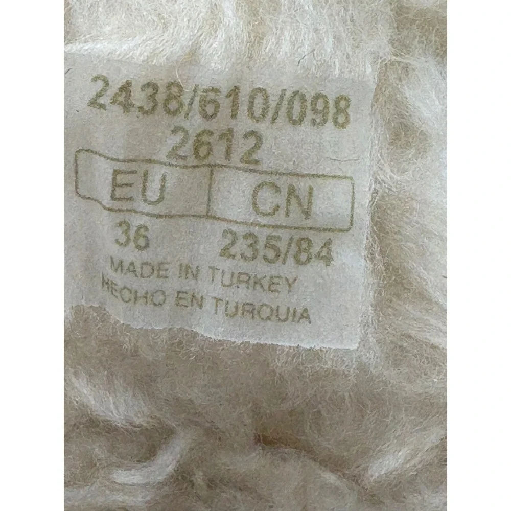 Zara Women Tan High Top Faux Fur Lined Platform Sneakers 2438/610/098‎ EU 36